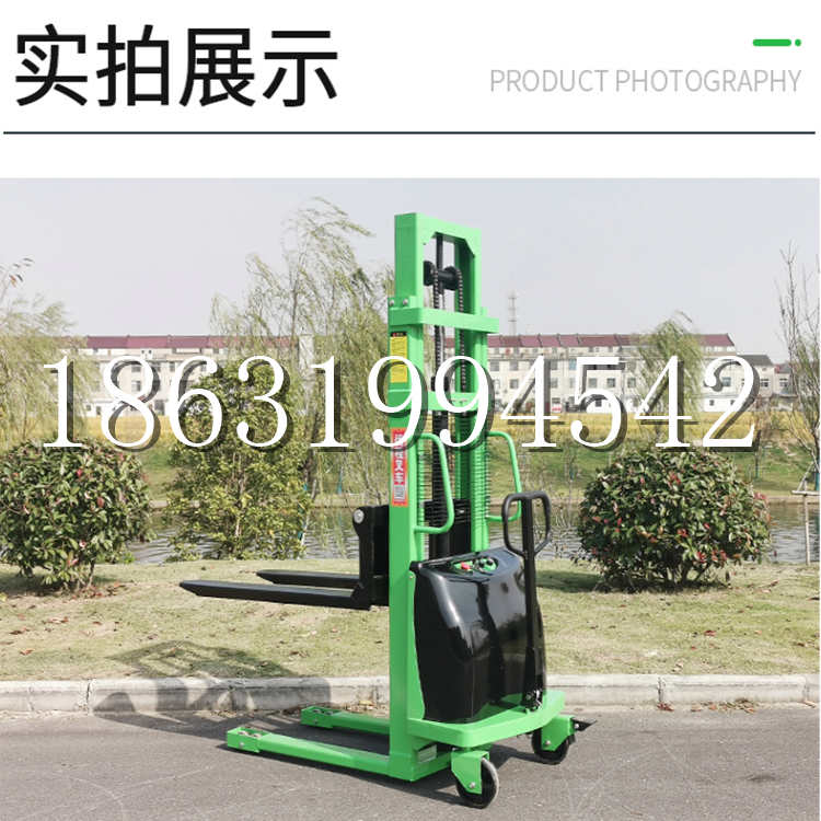韩城市电动叉车堆高车液压铲车电瓶1吨2吨站驾步行式小型全自动叉车